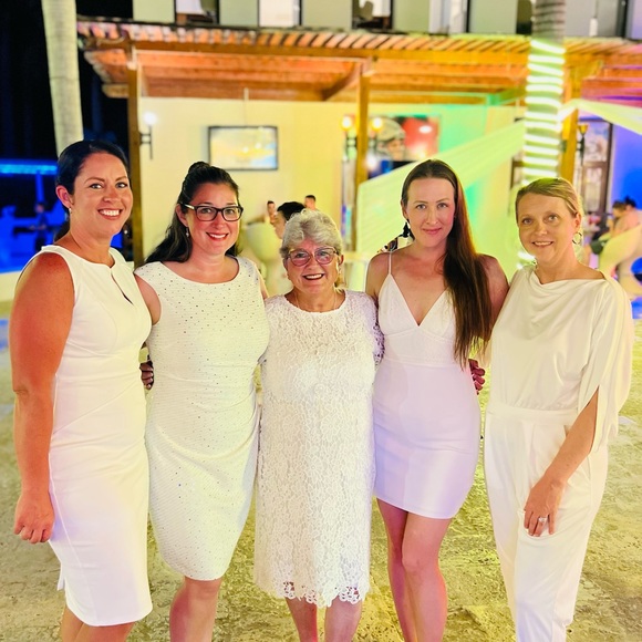 Lulus Mini off-white spaghetti strap body con dress. Size Small. - Picture 10 of 10